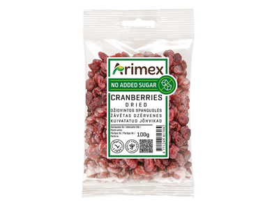 Džiovintos spanguolės ARIMEX, 100 g