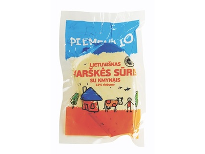 PIEMENĖLIO LIETUVIŠKAS varškės sūris su kmynais, 13% rieb., 1 kg