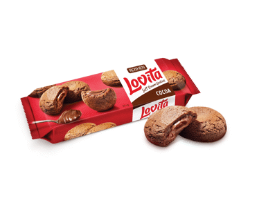 Sausainiai LOVITA ROSHEN su kakavos skonio įdaru, 127 g