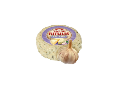 Sūris TALSU RITULIS su česnakais, 45% rieb., ~370g., kg
