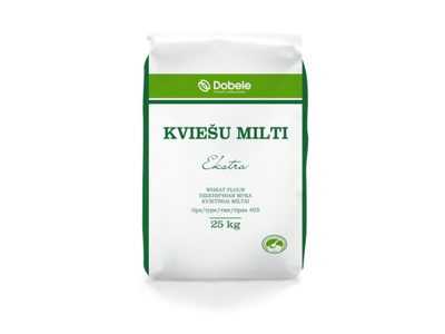Kvietiniai miltai EKSTRA, 405D,  25 kg
