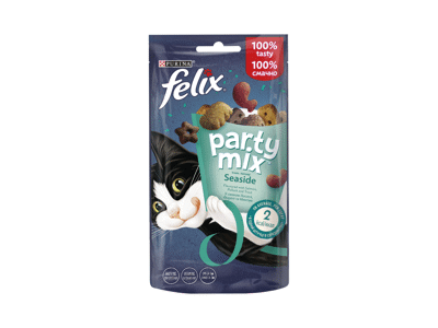 Kačių skanėstas FELIX PARTY OCEAN MIX, 60 g