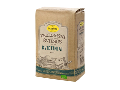 Ekologiški šviesūs kvietiniai miltai MALSENA, 1 kg