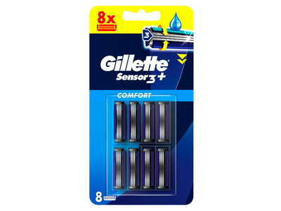 Skustuvo galvutės GILLETTE SENSOR 3+ Comfort, 8vnt.