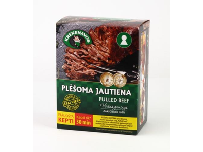 Virtas jautienos gaminys, plėšyta jautiena, vakuume, ~0,95 kg