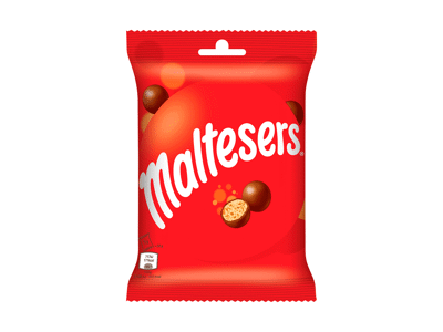 Pieninio šokolado saldainiai MALTESERS su traškiu įdaru, 68 g