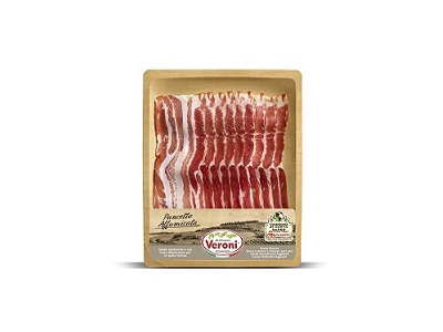 Vytinta kiaulienos šoninė VERONI Pancetta, griežinėliais, 110 g