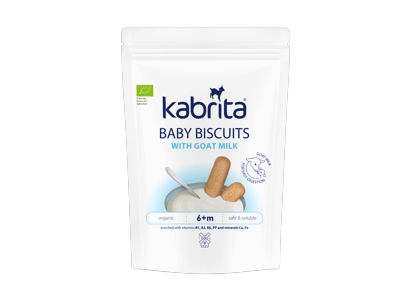 Kabrita SAUSAINIAI VAIKAMS su ožkos pienu vaikams no 6 mėnesių, 115g.