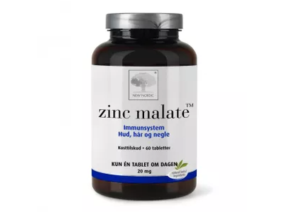 NEW NORDIC maisto papildas ZINC MALATE, 120 tab.