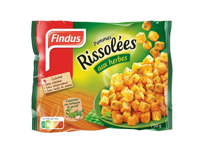 Šaldyti bulvių kubeliai, FINDUS, Pommes Rissolees, su žolelėmis, 750g