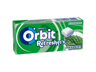 Kramtomoji guma ORBIT becukrė mėtų skonio, refreshers, 15,6 g