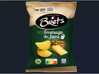 Bulvių traškučiai BRETS, Prancūziško Jura sūrio skonio, 125g