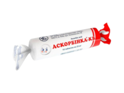 Maisto papildas gliukozė ASKORBINKA su cukrumi., 10 tab.