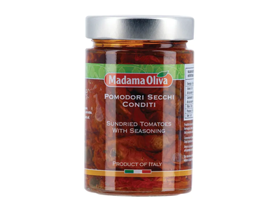 Saulėje džiovinti pomidorai saulėgrąžų aliejuje MADAMA OLIVA, 300 g 