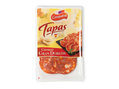 Pjaustyta vytinta dešra TAPAS CHORIZO GRAN DOBLÓN (I r.), 80g