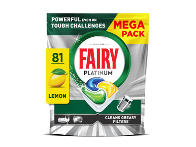 Automatinių indaplovių kapsulės FAIRY Platinum Lemon, 81vnt