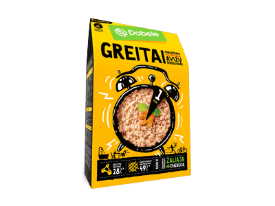 Greit. paruoš. avižų dribsniai DOBELE, 500 g