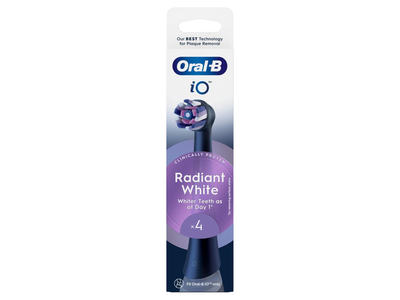 Elektrinio dantų šepetėlio galvutės ORAL-B iO Radiant White, Black, 4 vnt.