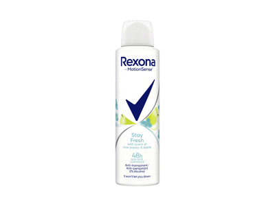 Moteriškas purškiamas dezodorantas REXONA BLUE POPPY&APPL.150