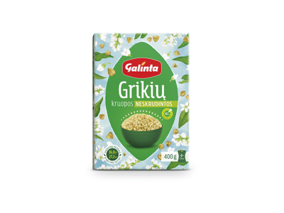 Neskrudintos grikių kruopos GALINTA, 400 g