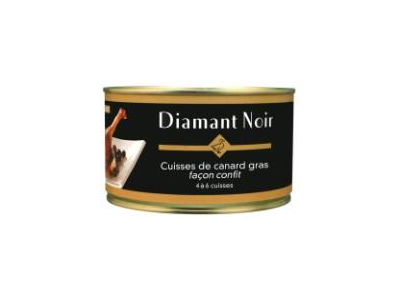 Ančių šlaunelių confit,ROUGIE, 4/6, su ančių riebalais Diamant Noir, skardinėje, 1,35 kg