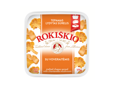 Tepamasis ROKIŠKIO sūris su voveraitėmis, 23 % rieb., 175 g