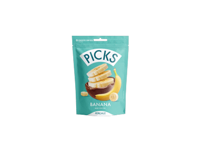 Liofilizuoti bananiniai saldainiai PICKS, 90 g