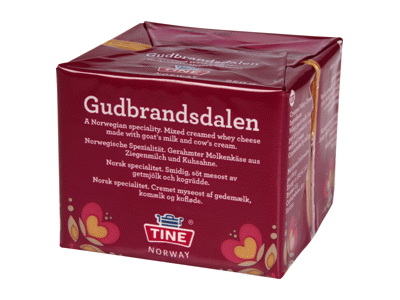 Ožkų ir karvių pieno sūris GUDBRANDSDALEN TINE, 35% rieb.s.m, 250 g