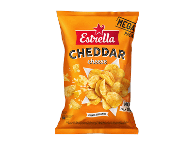 Vingiuotai pjaust. bulvių traškučiai ESTRELLA, čederio sk., 250 g