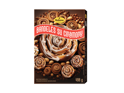 Miltinis mišinys MALSENA cinamoninėms bandelėms, 498 g