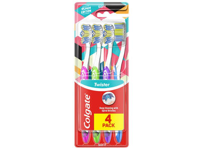 Dantų šepet. COLGATE TWISTER EDITION, 4 vnt