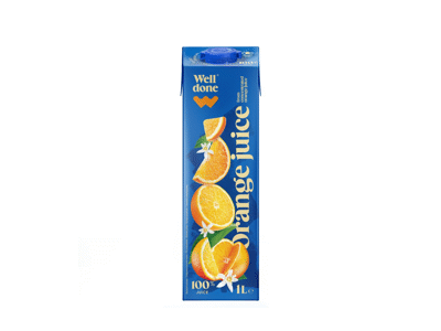 Apelsinų sultys WELL DONE, TETRA PAK, 1 l