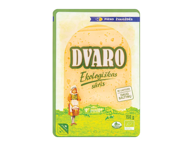 Ekol. ferm. sūris DVARO, 50 %, raikyt., 150 g