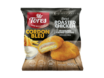 Šald. vištien. kepsnel. CORDON BLEU MR TORES su kump., sūr., 500 g