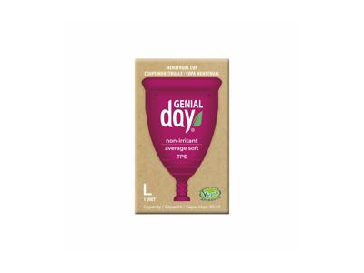 Menstruacinė taurelė iš medicininio TPE GENIAL DAY, L, 1 vnt. 