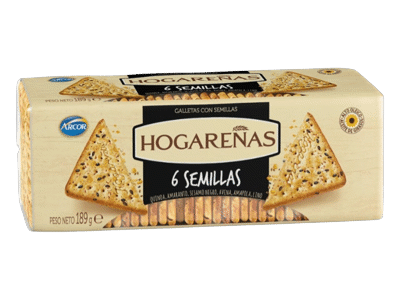 Krekeriai HOGARENAS 6 SEEDS, 189 g
