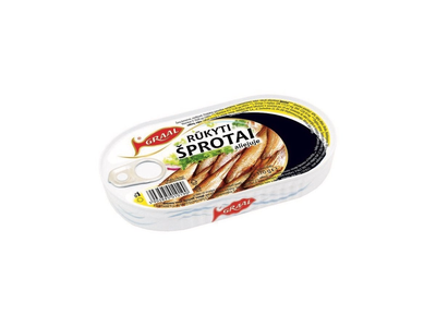 Rūkyti šprotai aliejuje, 170 g