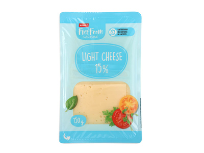 Sūris be laktoz. RIMI FREEFROM LIGHT,15%,150g