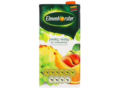 Įv. vaisių sulčių gėrimas ELMENHORSTER su vitaminais (20%), 2 l