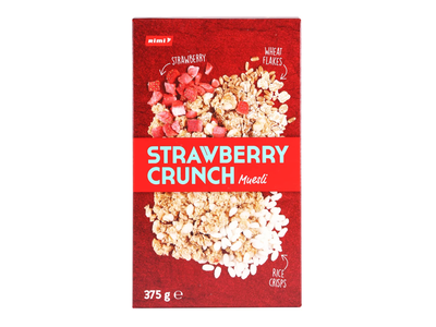 Skrudinti javainiai su braškėmis RIMI, 375 g
