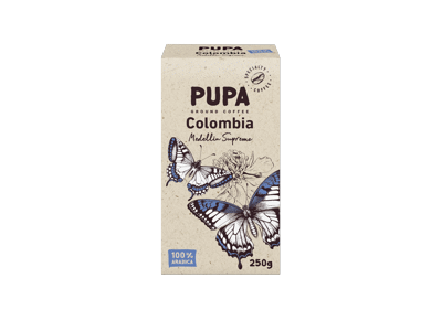 Malta rūšinė kava PUPA COLOMBIA MEDELLIN SUPREMO, 250 g