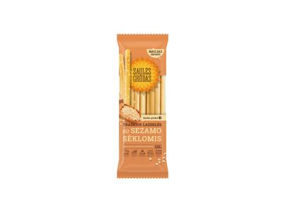 Traškios lazdelės SAULĖS GRŪDAS su sezamais, 125 g