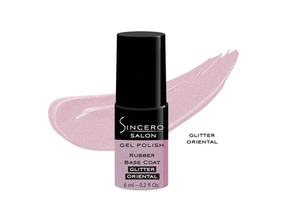 Rubber bazė glitter oriental 6ml SINCERO SALON 