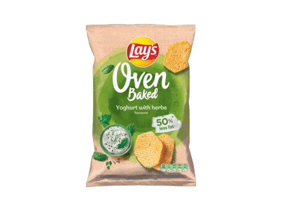 Kepti bulvių traškuč. LAY'S OVEN BAKED, jogurto, žolelių sk., 110 g