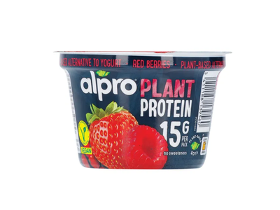 Sojų produktas ALPRO PLANTPROTEIN, raudonųjų uogų skonio, 200 g