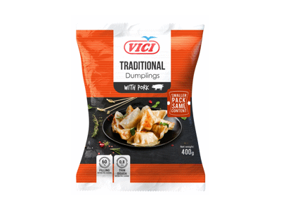 Šaldyti koldūnai VIČI su kiauliena TRADITIONAL STYLE, 400 g