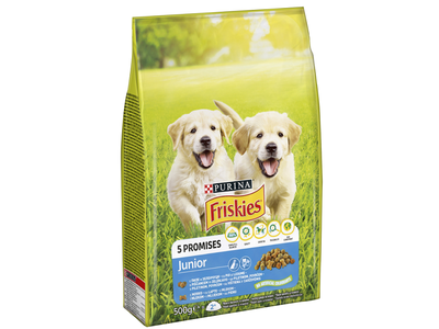 Sausas visavertis pašaras FRISKIES Junior, jauniems šunims, 500 g