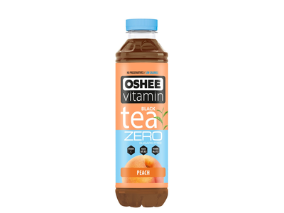 Persikų skonio šaltos arbatos gėrimas su vitaminais OSHEE, 555ml