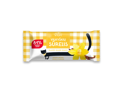 Glaistytas VILKYŠKIŲ vanilės sk. varškės sūrelis, 24 % rieb., 40 g