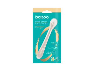 Silikoninis šaukštelis BABOO (nuo 6 mėn.), 1 vnt.